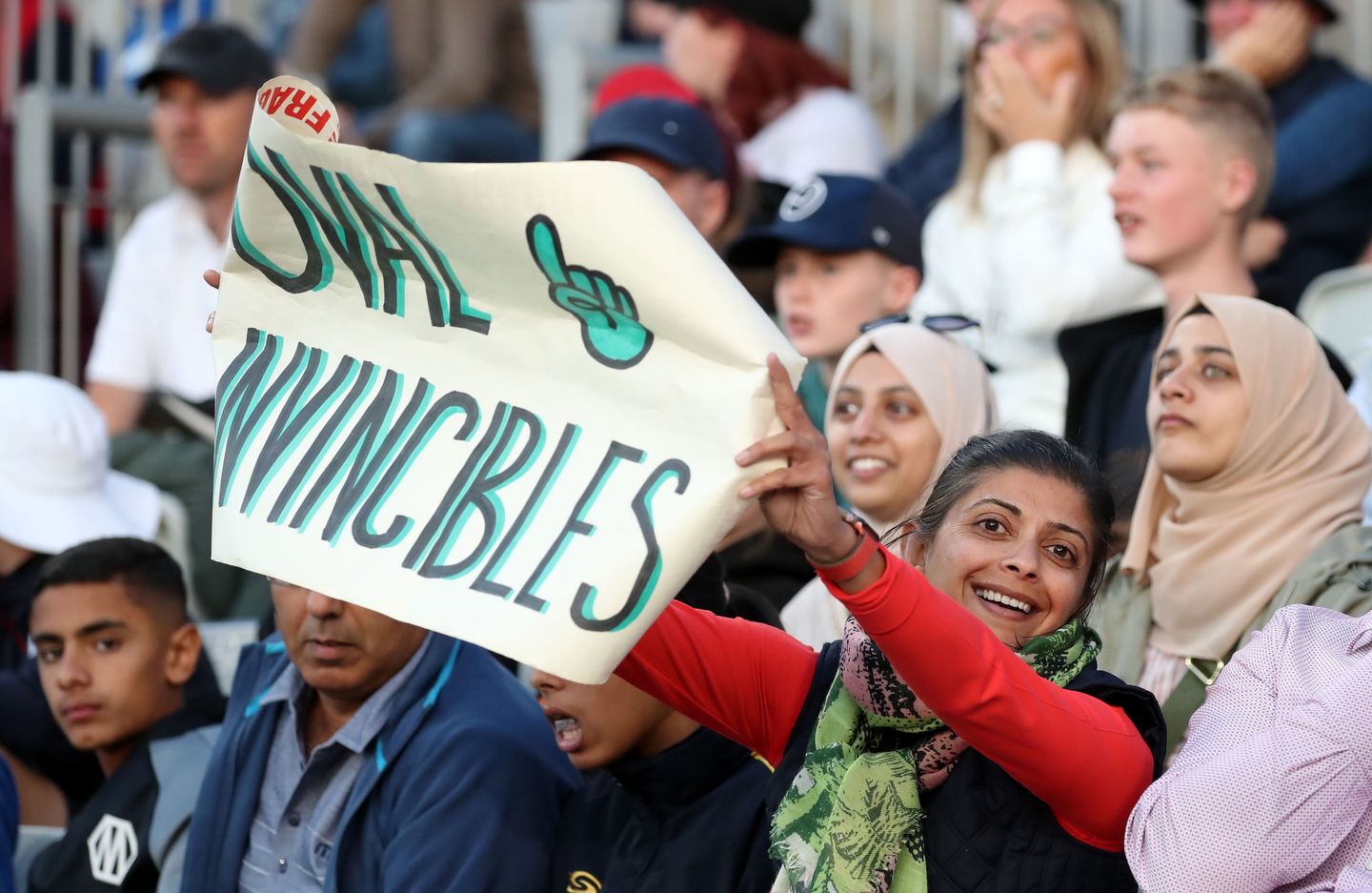 Oval Invincibles fans watch the action unfold in the final